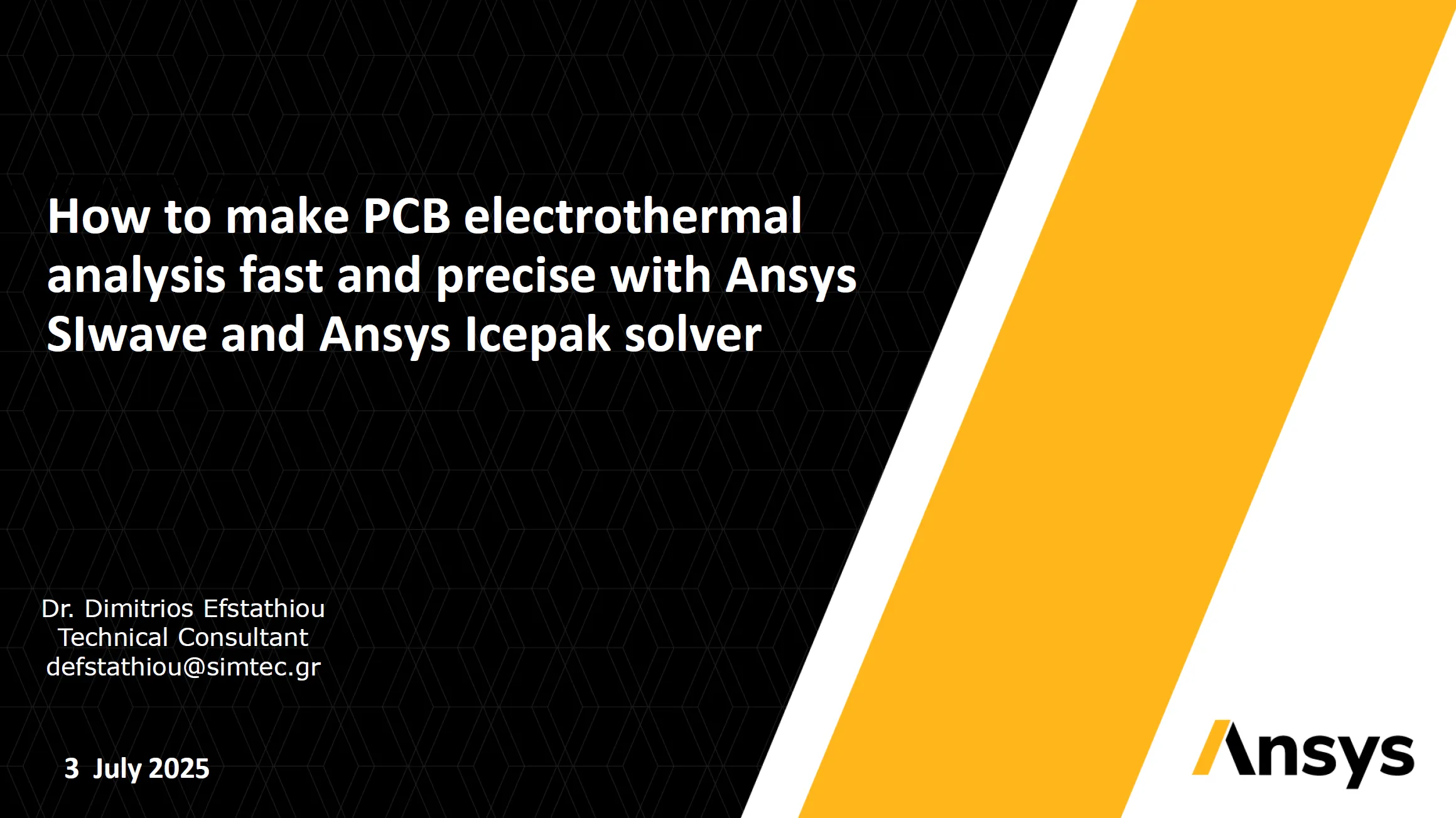 How to make PCB electrothermalanalysis fast and precise with Ansys SIwave and Ansys Icepak solver
